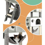 i.Pet Cat Tree 178cm Tower Scratching Post Scratcher Wood Bed Condo House Wooden Ladder - Rear View