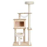 i.Pet Cat Tree Tower Scratching Post Scratcher 142cm Wood Bed Condo House - Side View