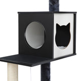 i.Pet Cat Tree Tower Scratching Post Scratcher 144cm Wood Bed Condo House Cabinet - Top-Down View