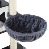 i.Pet Cat Tree Tower Scratching Post Scratcher 144cm Wood Bed Condo House Cabinet - 45-Degree Angle