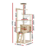 i.Pet Cat Tree Tower Scratching Post Scratcher 174cm Wood Bed Condo House Ladder - Front View