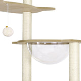 i.Pet Cat Tree Tower Scratching Post Scratcher 174cm Wood Bed Condo House Ladder - 45-Degree Angle