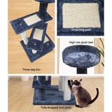 i.Pet Cat Tree 100cm Scratching Post Scratcher Tower Wood Condo House Trees Bed - Close-Up Angle