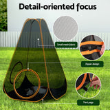 i.Pet 6-in-1 Portable Pet Playpen and Tunnel Set for Cats, Dogs, and Rabbits - Rear View