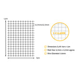 i.Pet Poultry Chicken Fence Pet Netting Wire Mesh Roll Duck Goose Coop 15Mx120CM - Front View
