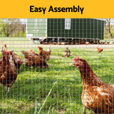 i.Pet Poultry Chicken Fence Pet Netting Wire Mesh Roll Duck Goose Coop 15Mx120CM - Rear View