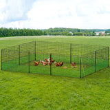 i.Pet Chicken Fence Electric 25Mx125CM Poultry Netting - Low Angle