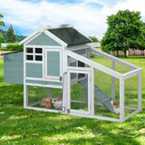i.Pet Chicken Coop Rabbit Hutch 150cm x 60cm x 93cm Large House Run Cage Wooden Outdoor Bunny - Low Angle