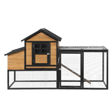 i.Pet Chicken Coop Rabbit Hutch Extra Large Wooden Run Cage Bunny House Outdoor - Side View