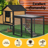 i.Pet Chicken Coop Rabbit Hutch Extra Large Wooden Run Cage Bunny House Outdoor - Top-Down View