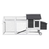 i.Pet Chicken Coop Rabbit Hutch Extra Large Wooden Run Bunny Cage House Outdoor - Side View