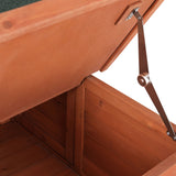 Wooden Outdoor Cat House and Rabbit Hutch - Weather-Resistant Shelter for Small Pets - Top-Down View
