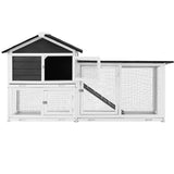 i.Pet Chicken Coop Rabbit Hutch Extra Large Wooden Run Cage House With Run Cage - Side View