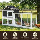 i.Pet Chicken Coop Rabbit Hutch Extra Large Wooden Run Cage House With Run Cage - Top-Down View