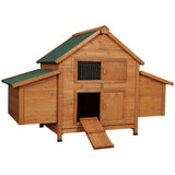 i.Pet Chicken Coop Rabbit Hutch 150cm x 68cm x 96cm Large Chicken Coop House Run Cage Wooden - Close-Up Angle