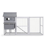i.Pet Chicken Coop Rabbit Hutch Extra Large Wooden Run Bunny Cage Poultry House Outdoor - Side View