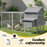 i.Pet Chicken Coop Rabbit Hutch Extra Large Wooden Run Bunny Cage Poultry House Outdoor - Top-Down View