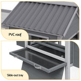 i.Pet Chicken Coop Rabbit Hutch Extra Large Wooden Run Bunny Cage Poultry House Outdoor - Rear View