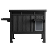 i.Pet Outdoor Cat House Pet Kennel Enclosure Cat Shelter Condo Rabbit Hutch Black - Side View