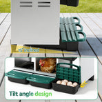 i.Pet Chicken Nesting Box Roll Away Metal Nesting Box Wall Mounted 6 Holes Green