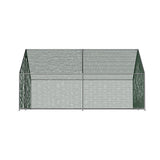 i.Pet Chicken Coop Cage 3x4x2m Galvanised Steel - Top-Down View