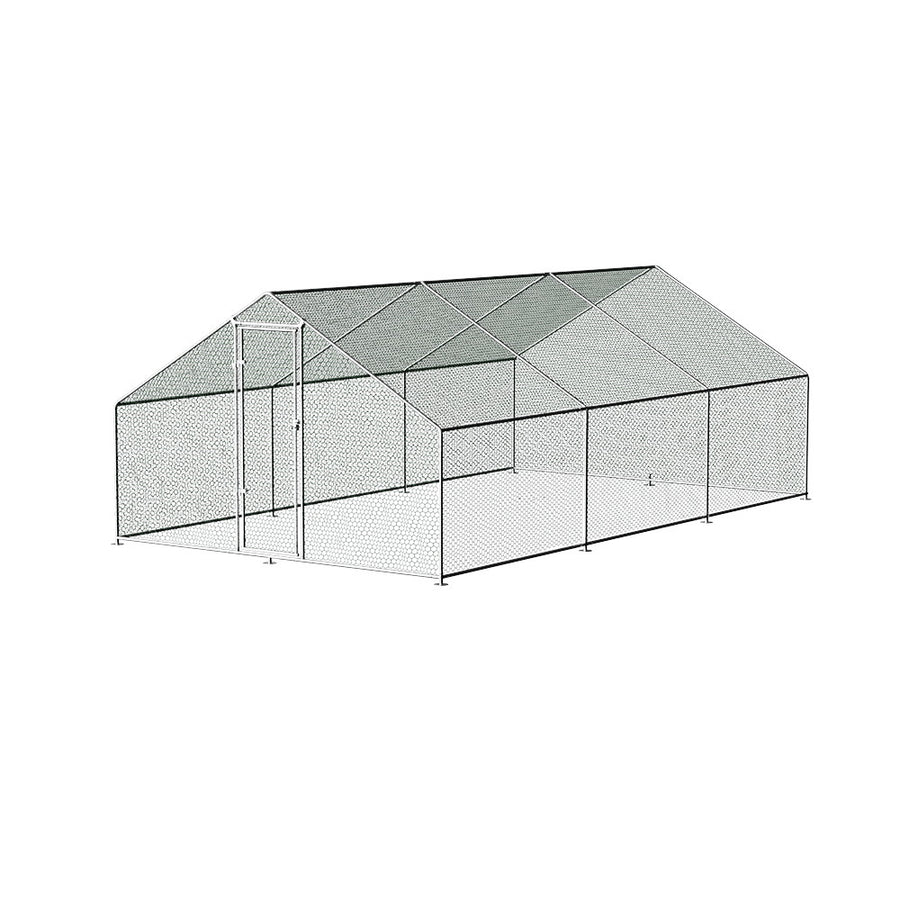 i.Pet Chicken Coop Cage 3x6x2m Galvanised Steel, image 8