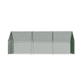 i.Pet Chicken Coop Cage 3x6x2m Galvanised Steel - Side View
