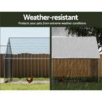 i.Pet Chicken Coop Cage 3x6x2m Galvanised Steel, image 3
