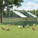 i.Pet Chicken Coop Cage 3x8x2m Galvanised Steel - Rear View