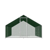 i.Pet Chicken Coop Cage 3x8x2m Galvanised Steel - Side View