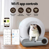 i.Pet Automatic Cat Litter Box Self-Cleaning Large Smart Toilet Tray App Control 9L - 45-Degree Angle