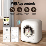i.Pet Automatic Cat Litter Box Smart Self-Cleaning Large Cat Litter Box Kitty Toilet App Control - 45-Degree Angle