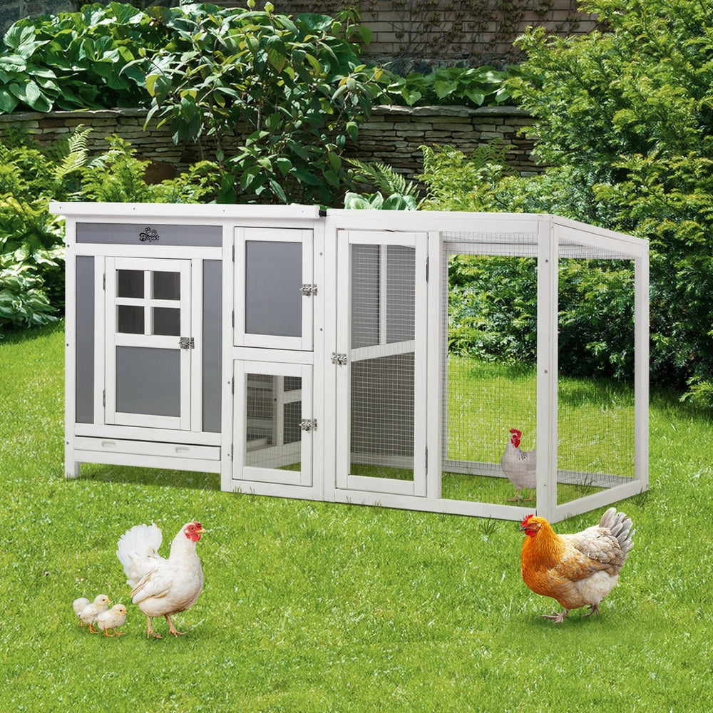Alopet Chicken Coop Rabbit Hutch Wooden Cage Double Hatch