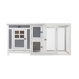 Alopet Chicken Coop Rabbit Hutch Wooden Cage Double Hatch - Front View