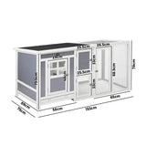 Alopet Chicken Coop Rabbit Hutch Wooden Cage Double Hatch