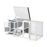 Alopet Chicken Coop Rabbit Hutch Wooden Cage Double Hatch - Top-Down View