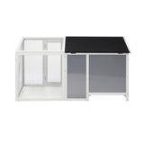 Alopet Chicken Coop Rabbit Hutch Wooden Cage Double Hatch - Rear View