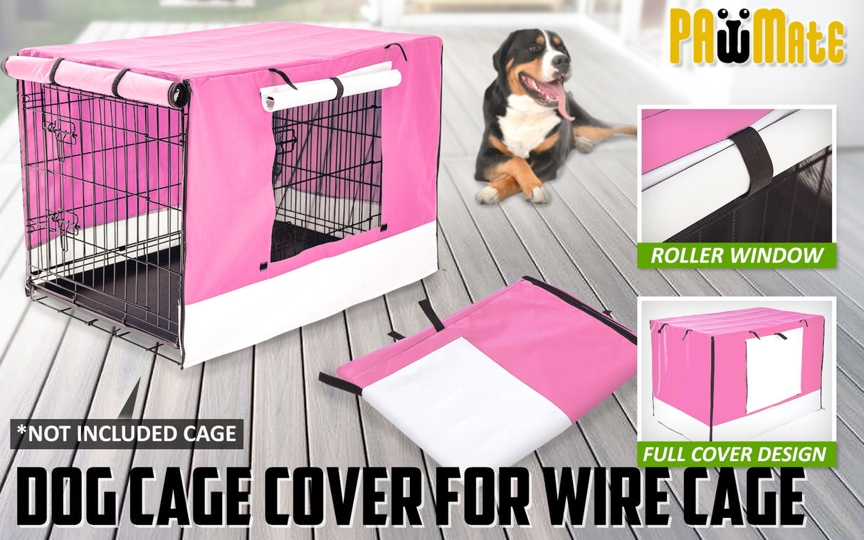 30in Cover for Wire Dog Cage - PINK
