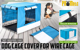 36in Cover for Wire Dog Cage - BLUE