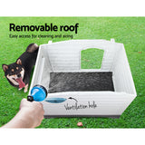 i.Pet Dog Kennel House Extra Large Outdoor Plastic Puppy Pet Cabin Shelter XL Blue - Rear View