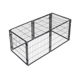 i.Pet Large Dog Crate Cage Playpen 129cm Puppy Pen Pet Enclosure Black - Side View
