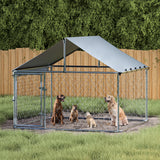 i.Pet Dog Kennel Large House XL Pet Run Cage Puppy Outdoor Enclosure With Roof - 45-Degree Angle