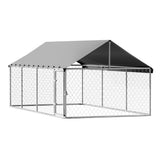 i.Pet Dog Kennel Large House XL Pet Run Cage Puppy Outdoor Enclosure 2Mx4M - Side View