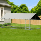 i.Pet Dog Kennel Large House XL Pet Run Cage Puppy Outdoor Enclosure 2Mx4M - Close-Up Angle