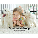 i.Pet 2x24 8 Panel Dog Playpen Pet Fence Exercise Cage Enclosure Play Pen