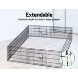 i.Pet 2x24 8 Panel Dog Playpen Pet Fence Exercise Cage Enclosure Play Pen - Rear View