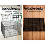 i.Pet 2x30 8 Panel Dog Playpen Pet Fence Exercise Cage Enclosure Play Pen