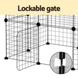 i.Pet Pet Dog Playpen Enclosure Cage 20 Panel Puppy Fence Play Pen Foldable Metal - 45-Degree Angle
