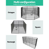 i.Pet 2x36 8 Panel Dog Playpen Pet Fence Exercise Cage Enclosure Play Pen