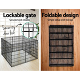i.Pet 2x36 8 Panel Dog Playpen Pet Fence Exercise Cage Enclosure Play Pen